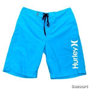 HURLEY Board Shorts Men’s Sz 30 Blue Pocket.